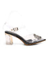 GNIST Black Pointed square Embellished Back Strap Stilettos